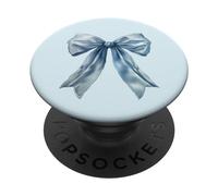 Baby Blue Bow Cute Coquette y2k Clean Girl Aesthetic Women PopSockets Adhesive PopGrip