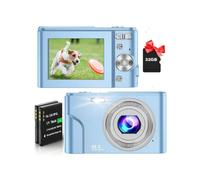 (Baby Blue) FHD 1080P 48MP Digital Camera with 16X Zoom, 32GB SD Card, 2 Batteries, Compact Mini