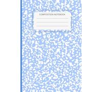 Baby Blue Marble Composition Notebook, Aesthetic Wide Ruled Journal for School Notes, Cute Blue Notebook 6x9, matte cover: Soft blue marble design ... for journaling, studying and everyday notes