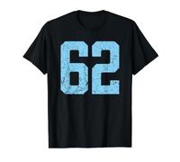 Baby Blue Number 62 Jersey Player Uniform #62 Fan Value Graphic T-Shirt, Men, Black, XL