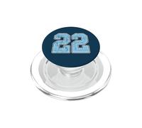 Baby Blue White Number 22 Jersey Player Uniform #22 PopSockets PopGrip for MagSafe