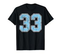 Baby Blue White Number 33 Jersey Player Uniform #33 Value Graphic T-Shirt