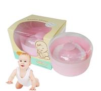 Babÿ Body Powder Puff and Container - ABS, Dusting Loose Powder Box | Applicator Holder, New Parents Daycare Providers, Nursing Mothers, Nursery Bath Time, Travel Home