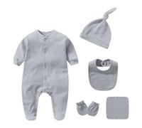 Baby Bodysuit for Boys and Girls Newborn Cute Comfortable Vests Cartoon Clothes Button Bodysuits Onesies First Birthday Romper Grey