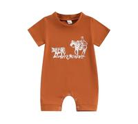 Baby Bodysuit for Boys and Girls Newborn Cute Comfortable Vests Jumpsuit Grows Outfits Romper Set Toddler 1st Birthday Outfit Orange