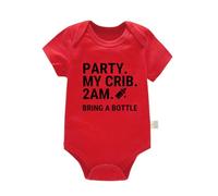 Baby Bodysuit for Boys and Girls Newborn Infant Toddlers Onesies Onesie Comfortable Button Bodysuits Cute Outfits Clothing Set Red