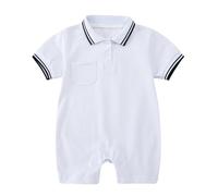 Baby Bodysuit for Boys and Girls Newborn Print Long/Short Sleeve One-Pieces Onesie Comfortable Cute Onesies Grows Outfits Romper Set Toddler Kids White