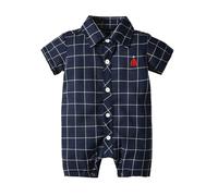 Baby Bodysuit for Boys and Girls Newborn Print Long/Short Sleeve One-Pieces Onesie Girl Boy Crew Outfit Comfortable Cute Onesies First Birthday Romper Dark Blue