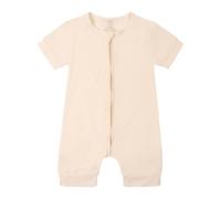 Baby Bodysuit Toddler Boy Girl Summer Top Infant Toddlers Onesies Onesie Comfortable Button Bodysuits Newborn to 24 Months Outfits Clothing Set Beige