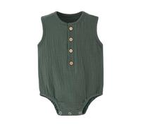 Baby Bodysuit Toddler Boy Girl Summer Top Print Long/Short Sleeve One-Pieces Pregnancy Reveal Gift Comfortable Button Bodysuits Grows Jumpsuit Cute Outfit Set Green