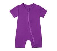 Baby Bodysuit Unisex Newborn Onesie Romper Long/Short Sleeve Letter Print Cute Jumpsuit Comfortable Button Bodysuits and Onesies Toddler Kids Outfits Dark Purple