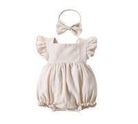 Baby Bodysuits Cute Grow for Girl or Boy Infant Toddlers Bodysuit Onesies Cartoon Girls Boys Clothes Outfit Summer Grows Jumpsuit Idea Dad Grandparents Beige