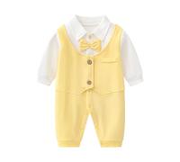 Baby Bodysuits Ribbed Cotton One Piece Outfit Boy Girl Clothes Onesie Bodysuit Cute Newborn Grows Jumpsuit First Birthday Romper Yellow