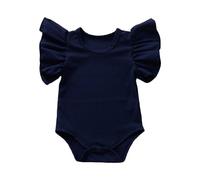 Baby Bodysuits Ribbed Cotton One Piece Outfit Infant Toddlers Bodysuit Onesies Rompers Comfortable Button and Cute First Birthday Romper Navy