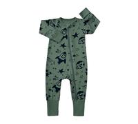 Baby Bodysuits Ribbed Cotton One Piece Outfit Infant Toddlers Bodysuit Onesies Rompers Newborn Girl Boy Crew Sibling Matching Outfits First Birthday Romper Green