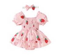 Baby Bodysuits Toddler Boy Girl Summer Top Infant Toddlers Bodysuit Onesies Pregnancy Reveal Gift Cotton Pajamas Newborn to 24 Months Idea for Dad or Grandparents Red
