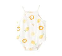 Baby Bodysuits Unisex Newborn Onesie Romper Long/Short Sleeve Letter Print Cartoon Girls Boys Clothes Outfit Summer Comfortable and Cute Onesies Outfits Clothing Set Yellow