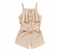 Baby Bodysuits Unisex Sleepsuits Cute and Comfortable Vests Cartoon Girls Boys Clothes Newborn Sibling Matching Outfits Clothing Set Beige