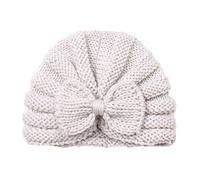 Baby Bonnet Knitted Baby Girl Hat Baby Winter Hat Cute Bow Knit Infant Hats Sleeping Coldproof Warm Newborn Girls Beanie for Baby Girls Toddlers Newborns Infants Kids White