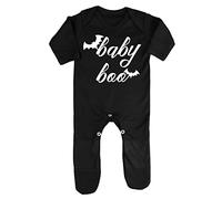 Baby Boo Bats Halloween Baby Romper Jumpsuit with feet, 0-3 Months, Black