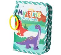 Baby Book - 6X8 Inch Cloth Photo Albums For Baby | Dinosaur Theme Album Book, Soft And Safe Baby First Year Toys, Animal Book For Baby