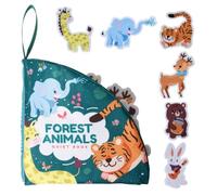 Baby Book Baby Toys Jungle Tails Sensory Books for Babies Touch and Feel Soft Books, Crinkle Paper Baby Essentials for Newborn Infants Toys, Newborn Gifts for 0 3 6 12 Months Boys Girls