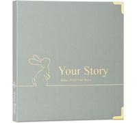 Baby Book Keepsake Boy or Girl Timeless Baby Memory Book First 5 Years for Baby Shower Gender Neutral Baby Scrapbook New Mom Gift Baby Journal from Birth to Age 5 Milestone Book Sage Green