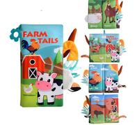 Baby Books Toys, Infant Tummy Time Toys, Sensory Books Touch and Feel Crinkle Cloth Books, Book Early Learning, Gifts for 0-12 Months Boys Girls