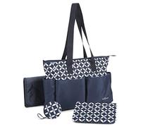 Baby Boom Ivy 4Piece Tote Diaper Bag Set, Navy