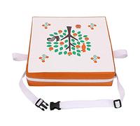 Baby Booster Seat Dining Chair Cushion, Fansu Toddler Kid Safe Dismountable Heightening Square Pad Washable Thick Highchair Booster Cushion Mat ?Lightweight Soft (Orange-Life Tree,12.6x12.6x3.1 in)