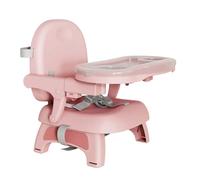 Baby Booster Seat Dining Chair Portable High Chair with Removable Tray Folding Baby Seat Feeding Chair for Indoor Outdoor Pink
