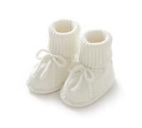 Baby Booties Newborn Infant Sock Shoes Knitting Crochet Boy and Girl Cozy Shoes Tortoise Booties Size 3-6 Months 1&White