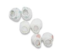 Baby Booties - Pack of 3 - Soft & Adjustable, 100% Cotton Machine Washable, Essentials for Newborns (ABC, Sun, Banana, UK Footwear Size System, Infant, Women, Age Range, Narrow, 0 Months, 3 Months)