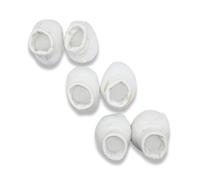 Baby Booties - Pack of 3 - Soft & Adjustable, 100% Cotton Machine Washable, Essentials for Newborns (Ivory Cream, UK Footwear Size System, Infant, Women, Age Range, Narrow, 0 Months, 3 Months)