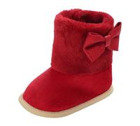 Baby Boots with Bow Decoration for Cold Winter Days Warm Padded Comfortable Non-Slip First Walking Trying Cute Design for Fashion Infant