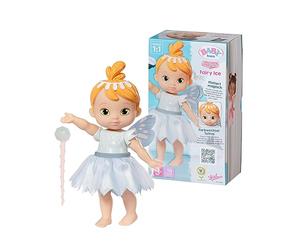 BABY born 4001167831816 Storybook Fairy Ice Ice-18cm Fluttering Wings-Includes Doll, Wand, Stand, Backdrop and Picture Booklet-Suitable for Children Aged 3+ years-831816