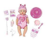 BABY born 824368 Soft Touch-Girl with Blue Eyes Interactive Function Doll, 43cm