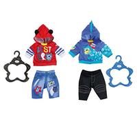 BABY born 828199 Boy Outfit 43 cm - For Toddlers 3 Years & Up - Easy for Small Hands - Includes Outfit with Hoodie, Trousers & Hangers