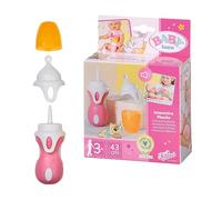 BABY born 832493 Interactive Bottle & Spoon - For 43cm Dolls - Includes Two Attachments & Sound Effects - Suitable for Kids From 3+ Years, Rosa