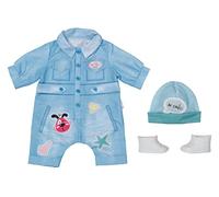 BABY born 832592 Deluxe Jeans Overall - To Fit 43cm Dolls - Includes Onesie, Hat, & Shoes - Easy for Small Hands - Promotes Empathy & Social Skills - Suitable for Children Ages 3+ Years - 832592