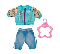 BABY born 833599 Outfit with Jacket - To Fit 43cm Dolls - Includes Top, Trousers, & Clothes Hanger - Easy for Small Hands - Promotes Empathy & Social Skills - Suitable for Children Ages 3+ Years