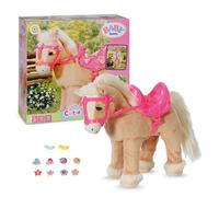 BABY Born, 840627 Zapf Creation My Cute Horse Interactive Horse with Running and Sound Function, Plush Pink Saddle and Bridle and Pins for Decorating