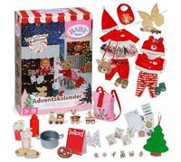 BABY born Advent Calendar - 24 festive surprises - Doll clothing & accessories for 43cm dolls - premium Christmas toy accessory