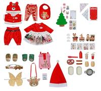 BABY born Advent Calendar - 24 festive surprises - Doll clothing & accessories for 43cm dolls - premium Christmas toy accessory