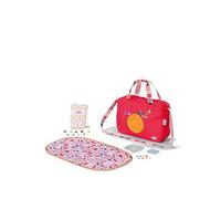 BABY born Changing Bag - Includes nappies, powder pot, storage box & decorative Pins - Suitable for 43cm dolls - Premium doll accessory, Rot