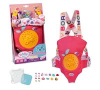 BABY born Baby Carrier Pin-Play - Includes Adjustable Harness & Design Pins Box - Suitable for 36 cm & 43 cm dolls - Premium doll accessory, Pink