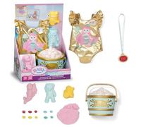 BABY born Beach Surprise Set with mermaid print swimsuit, sand molds, malleable sand, bucket and 5 surprises for 43cm dolls