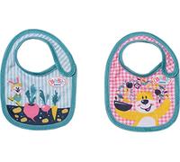 BABY born Bib 43cm Set of 2 - For Toddlers 3 Years and Up - Easy for Small Hands - Two Different Designs