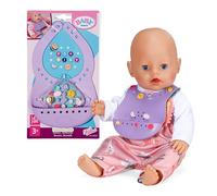 BABY born Bib Pin-Play - Doll bib with customisable pins - For any 43cm dolls - Premium doll accessory