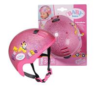 BABY Born Helmet 836835 - Helmet Accessory for 43cm Dolls - Compatible with Tricycle - Features Glitter Design - Suitable for Children from 3 Years Old, Rosa